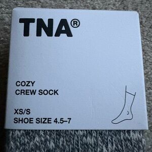 TNA Cozy Crew Socks - Black and White